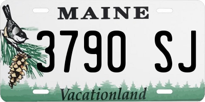 ME license plate 3790SJ