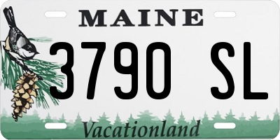 ME license plate 3790SL