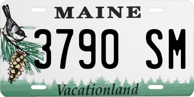 ME license plate 3790SM