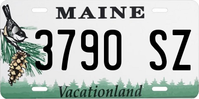 ME license plate 3790SZ