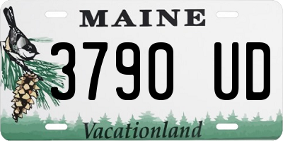 ME license plate 3790UD