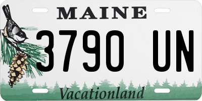 ME license plate 3790UN