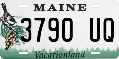 ME license plate 3790UQ