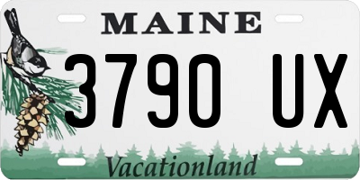 ME license plate 3790UX