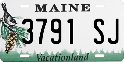 ME license plate 3791SJ