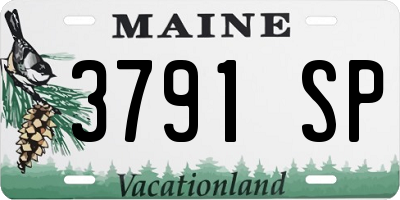ME license plate 3791SP