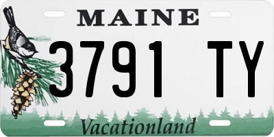 ME license plate 3791TY
