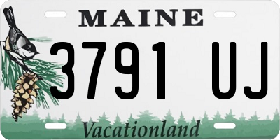 ME license plate 3791UJ