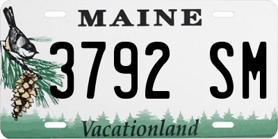 ME license plate 3792SM