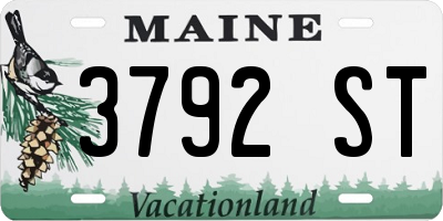 ME license plate 3792ST