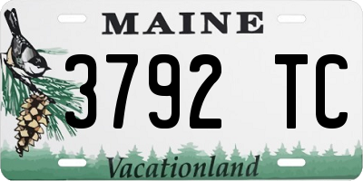 ME license plate 3792TC