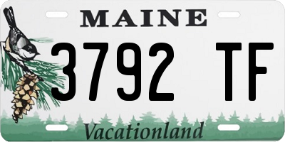 ME license plate 3792TF