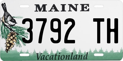 ME license plate 3792TH