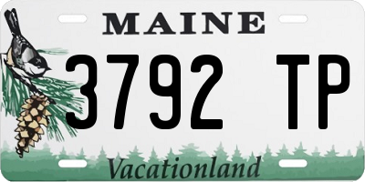 ME license plate 3792TP