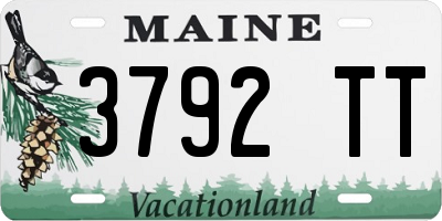 ME license plate 3792TT
