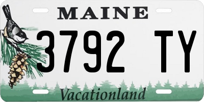 ME license plate 3792TY