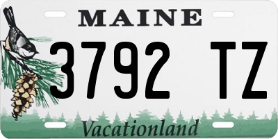 ME license plate 3792TZ