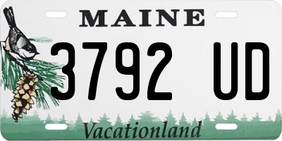 ME license plate 3792UD