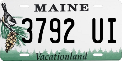 ME license plate 3792UI
