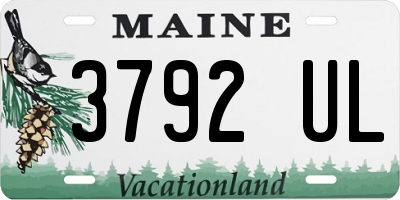 ME license plate 3792UL