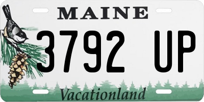 ME license plate 3792UP