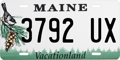 ME license plate 3792UX