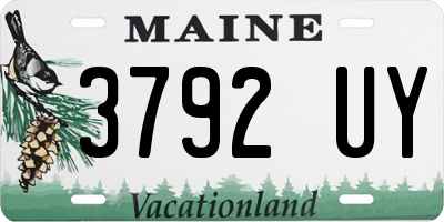 ME license plate 3792UY