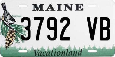 ME license plate 3792VB