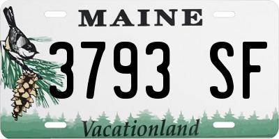 ME license plate 3793SF