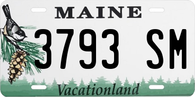 ME license plate 3793SM