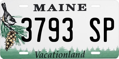 ME license plate 3793SP