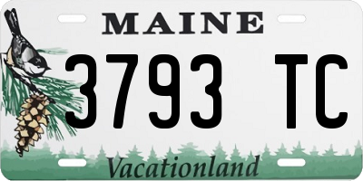 ME license plate 3793TC