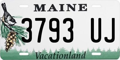 ME license plate 3793UJ