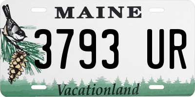 ME license plate 3793UR