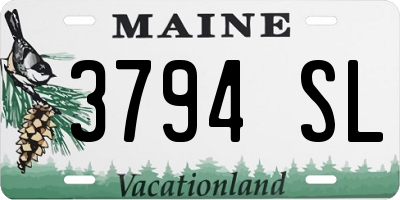ME license plate 3794SL