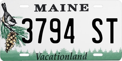ME license plate 3794ST
