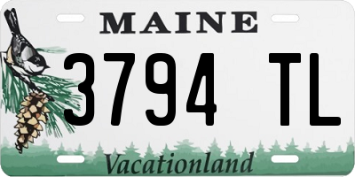 ME license plate 3794TL