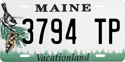 ME license plate 3794TP