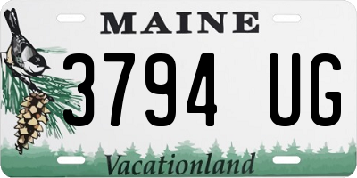 ME license plate 3794UG