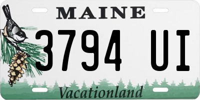 ME license plate 3794UI