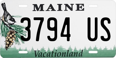 ME license plate 3794US