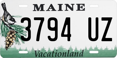 ME license plate 3794UZ