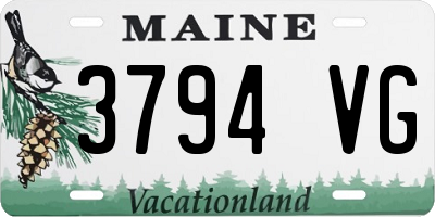 ME license plate 3794VG