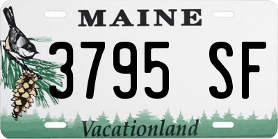 ME license plate 3795SF