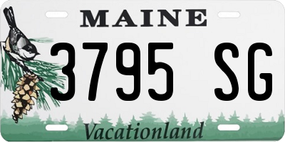 ME license plate 3795SG