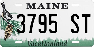 ME license plate 3795ST