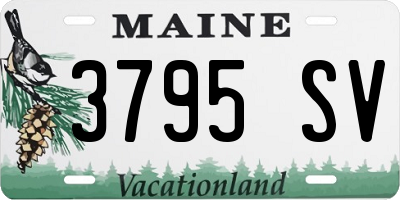 ME license plate 3795SV