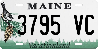 ME license plate 3795VC