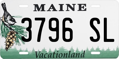 ME license plate 3796SL