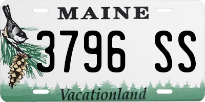 ME license plate 3796SS